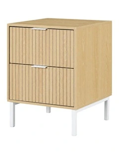 Jonas 2-Drawer Bedside Table Natural