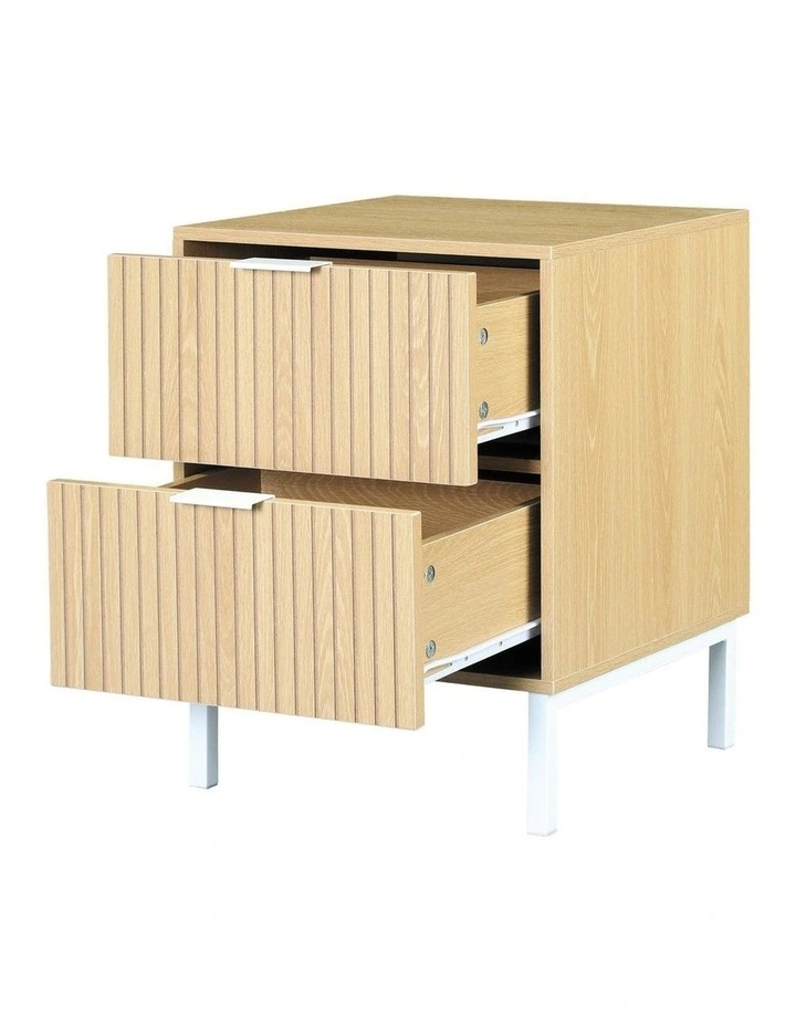 Jonas 2-Drawer Bedside Table Natural image 4