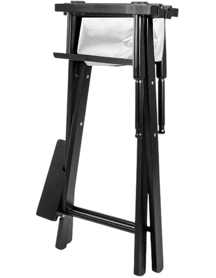 Sarantino White Tall Directors Chair Beech Wood Frame with Canvas Seat image 2
