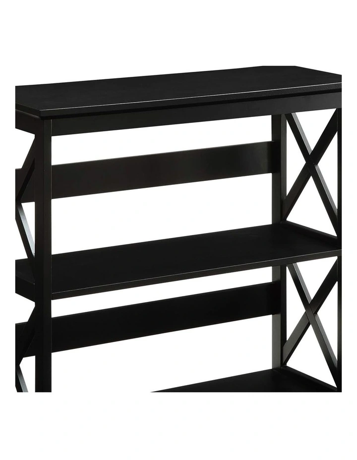 Sarantino Lucas 3-Tier Bookshelf Display Rack in Black image 5