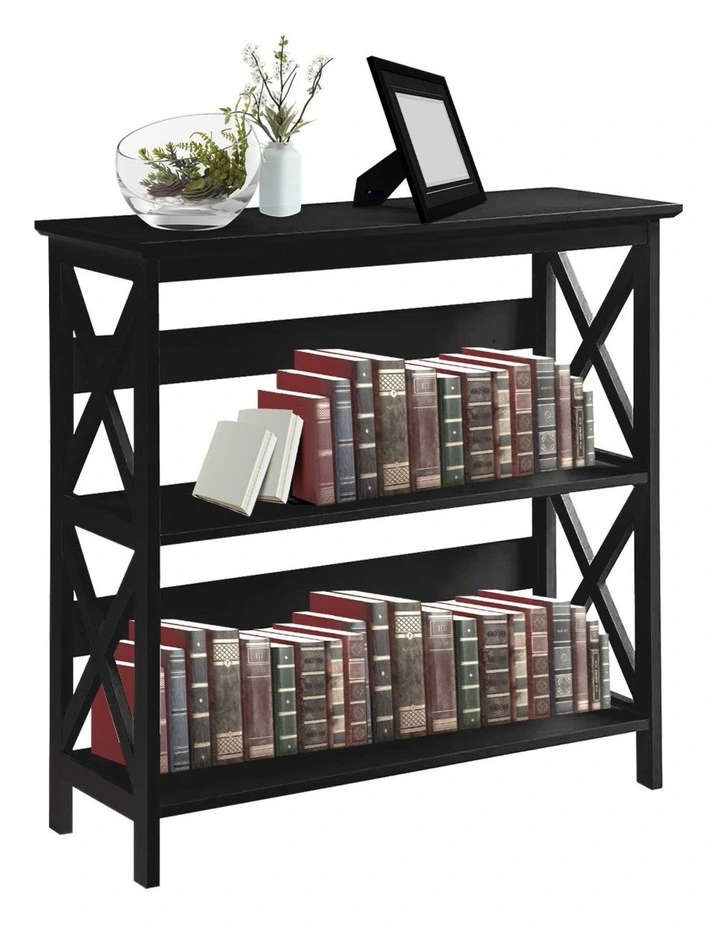 Sarantino Lucas 3-Tier Bookshelf Display Rack in Black image 6