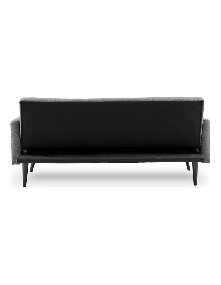 Sarantino Tufted Faux Linen 3-Seater Sofa Bed with Armrests - Light Grey image 4