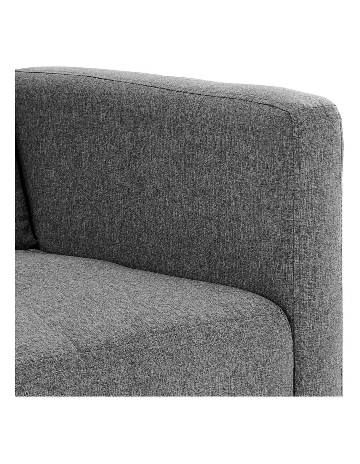 Sarantino Tufted Faux Linen 3-Seater Sofa Bed with Armrests - Light Grey image 7