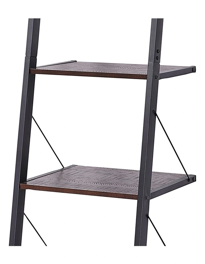 Sarantino Amelia 5-Tier Ladder Shelf in Walnut image 5