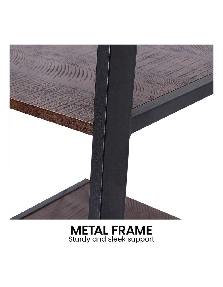 Sarantino Amelia 5-Tier Ladder Shelf in Walnut image 6