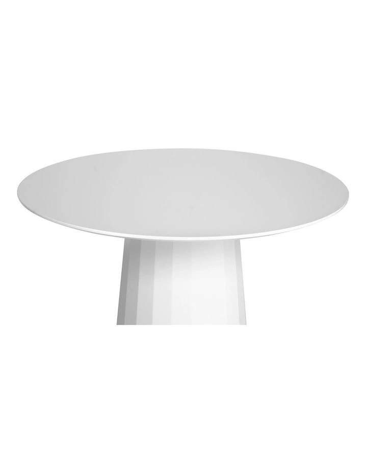 Aura Round Pedestal Dining Table | White | 100cm image 3