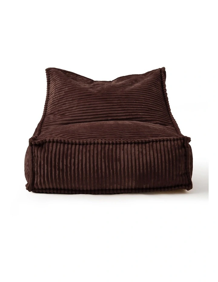 Cadence & Co. Mini Wilde Ribbed Luxe Fleece Beanbag Lounge Cover Chestnut Brown image 3