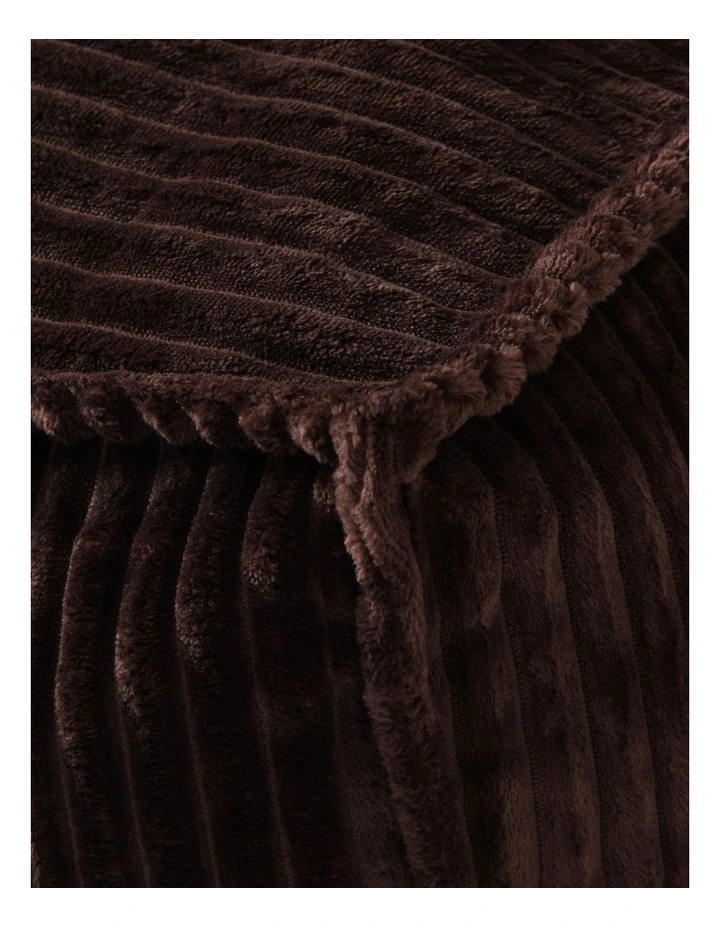 Cadence & Co. Mini Wilde Ribbed Luxe Fleece Beanbag Lounge Cover Chestnut Brown image 4
