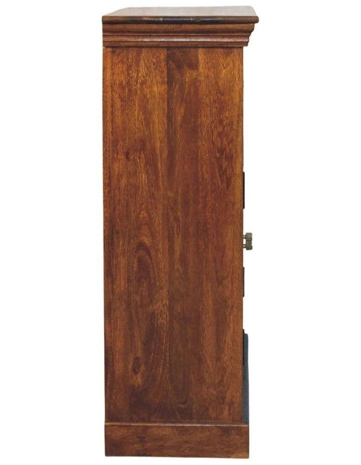 Artisan Furniture Solid Wood Amber Oak Heritage Carved Cabinet, 2 Drawers & 2 Doors, Brown image 6