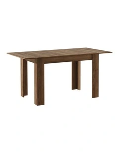 Oikiture 160cm Extendable Dining Table Kitchen Restaurant Cafe Table Walnut
