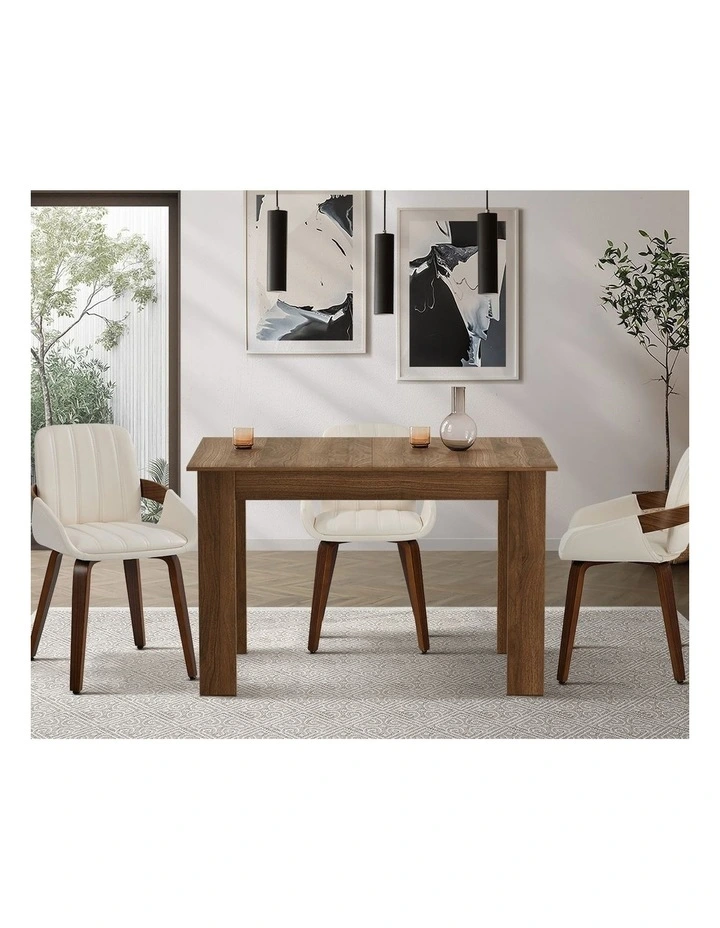 Oikiture 160cm Extendable Dining Table Kitchen Restaurant Cafe Table Walnut image 5