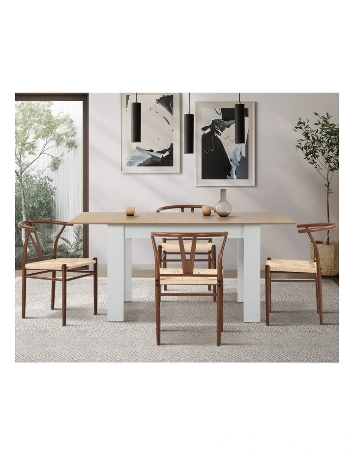 Oikiture 2x Dining Chair Metal Hans Wegner Chair Wishbone Cafe Lounge Walnut image 7