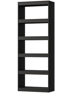 Oikiture 5 Tier Bookshelf Bookcase Display Shelf Open Storage Cabinet Black