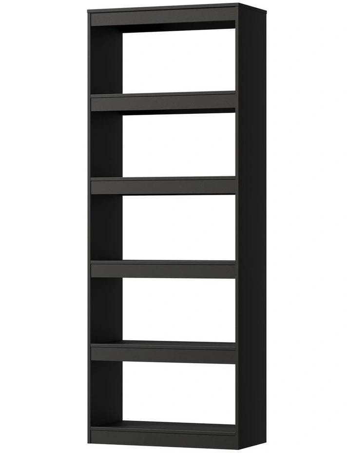Oikiture 5 Tier Bookshelf Bookcase Display Shelf Open Storage Cabinet Black image 1