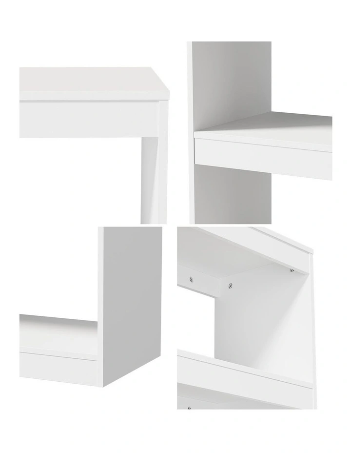 Oikiture 5 Tier Bookshelf Bookcase Display Shelf Open Storage Cabinet White image 6
