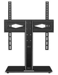 Black Swivel TV Stand 32-55 Inch Compact Adjustable Mount Stand