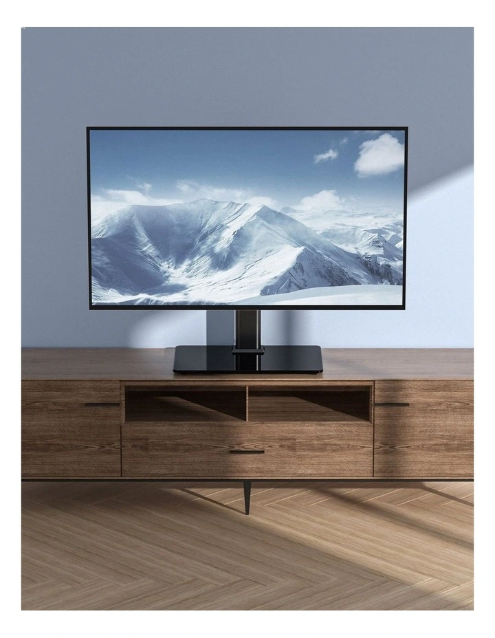 Black Swivel TV Stand 32-55 Inch Compact Adjustable Mount Stand image 7