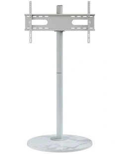 White 40-75 Inch Swivel TV Floor Stand with Sintered Stone Base and Height Adjust