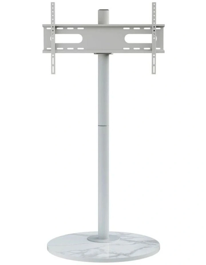 White 40-75 Inch Swivel TV Floor Stand with Sintered Stone Base and Height Adjust image 1