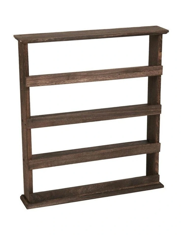 4-Tier Rustic Wood Spice Rack image 4