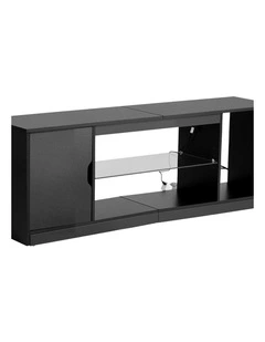 LED TV Stand 65 Inch Entertainment Unit with Storage and Lighting