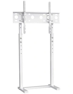 White Adjustable Free Standing TV Stand with Cable Management for 32-65 Inch TVs