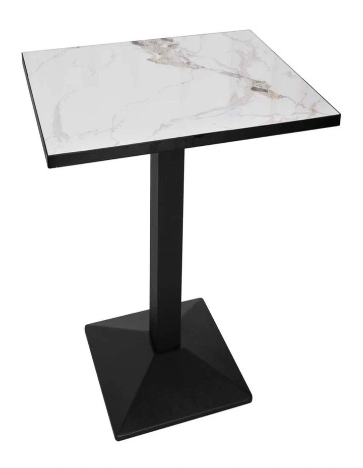 Jade White Black Dining Table Sintered Stone Top Modern Kitchen Table image 1