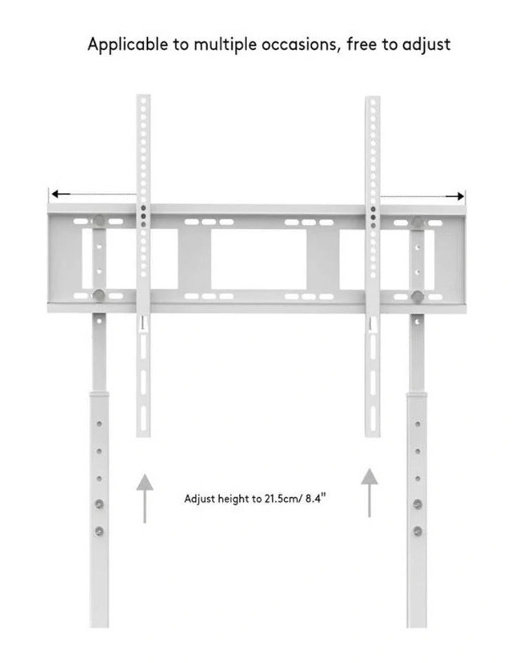 White Adjustable Freestanding TV Stand for 32100 Inch Screens with Cable Management image 5