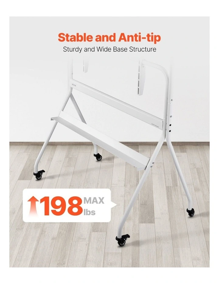 Heavy Duty Rolling TV Stand 35 to 100 Inch Mobile TV Cart Adjustable Mount image 5