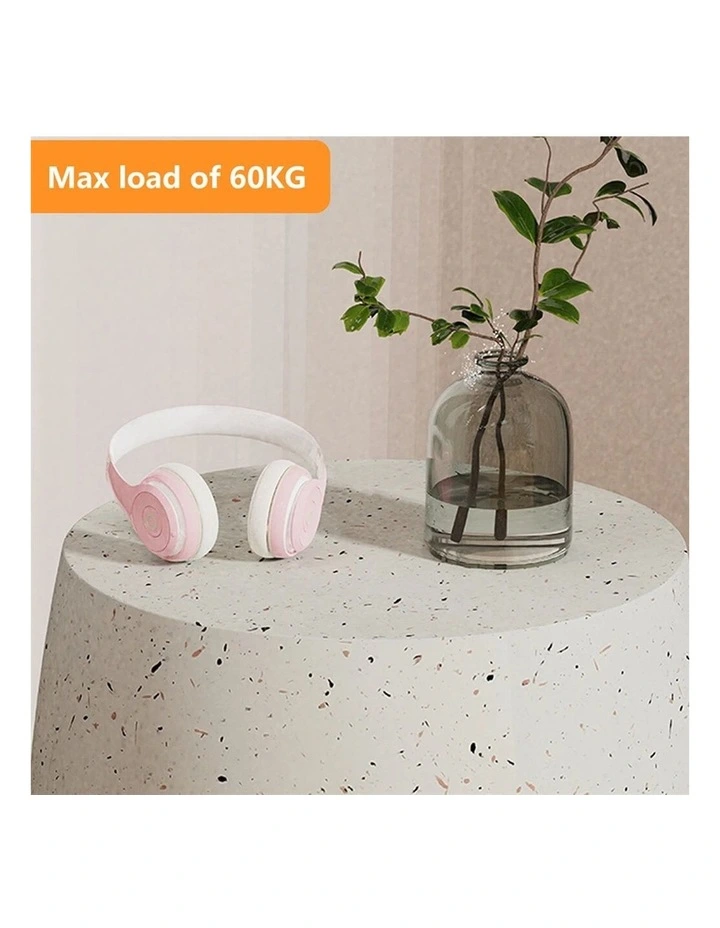 Off-White Lightweight Concrete Side Table for Indoor and Outdoor Modern Spaces image 6