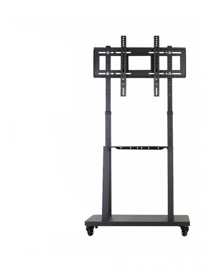 Heavy Duty Rolling TV Stand with Adjustable Height, Shelves and Lockable Wheels for 32-80 image 1