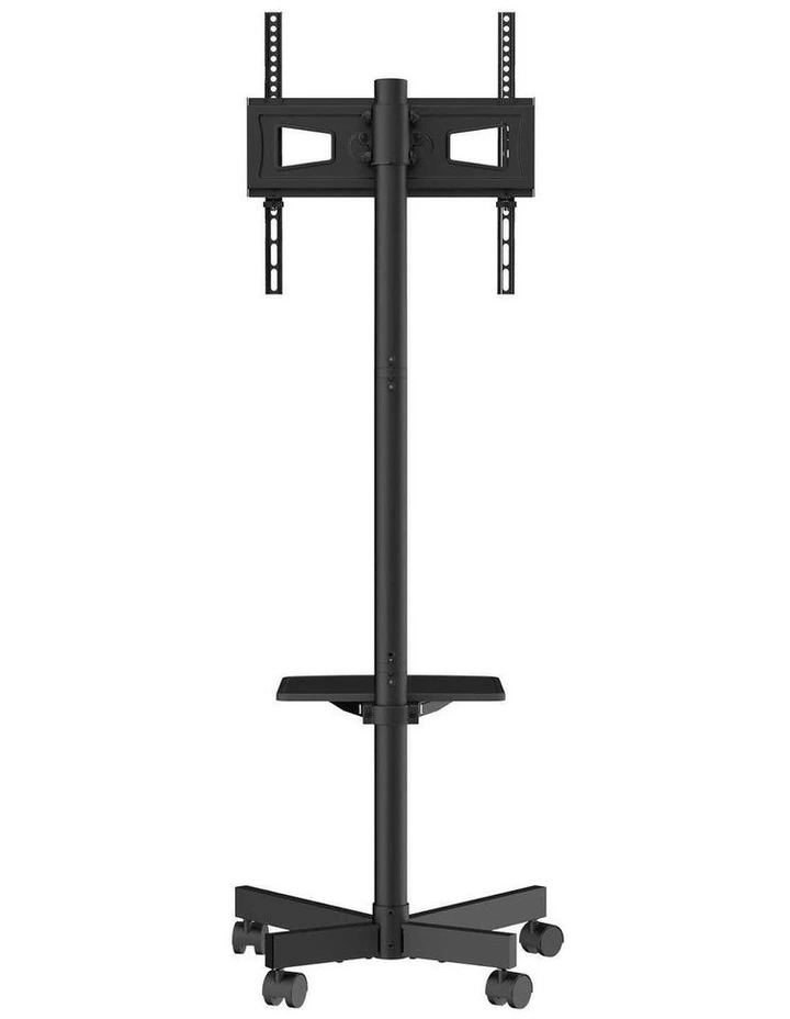 Black Rolling TV Stand 23-60 Inch Adjustable Mobile TV Cart Mount image 2