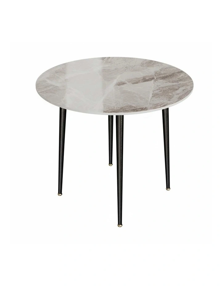 Black Round Sintered Stone Coffee / Dining Table image 1