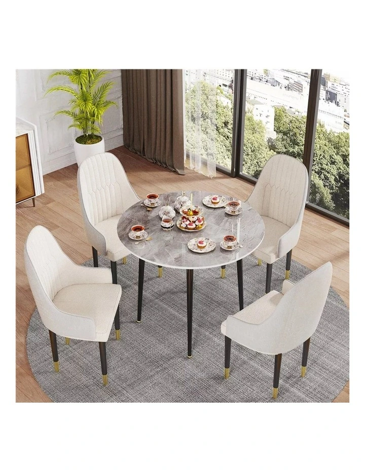 Black Round Sintered Stone Coffee / Dining Table image 3