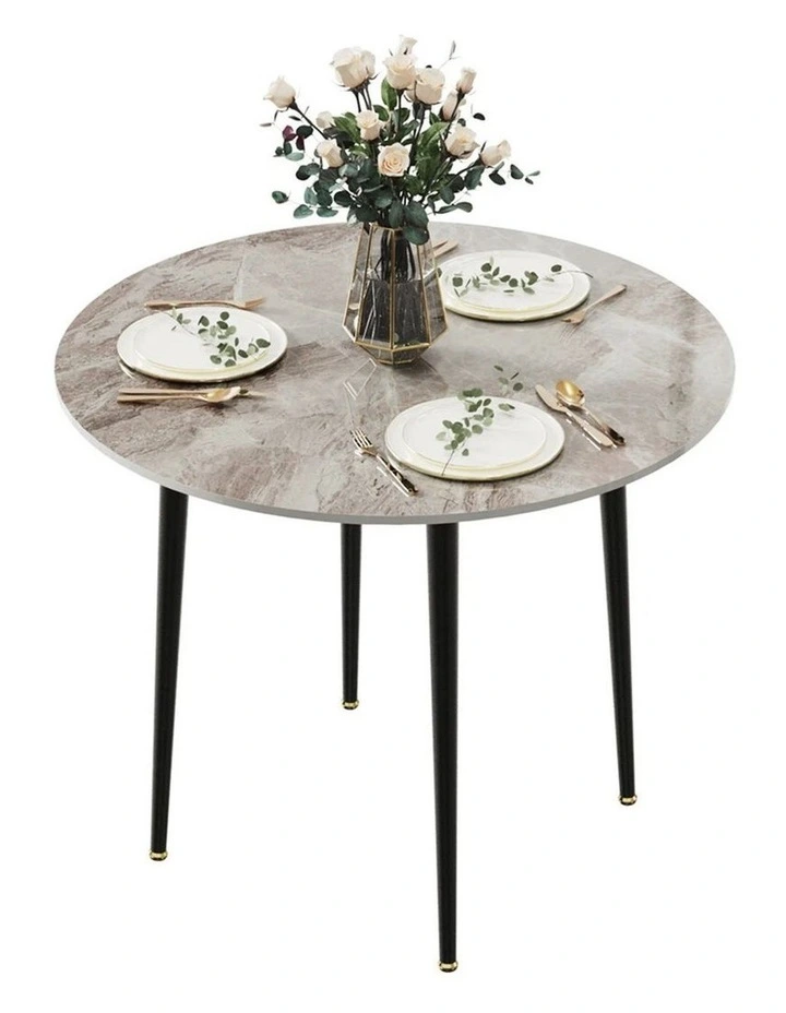 Black Round Sintered Stone Coffee / Dining Table image 4