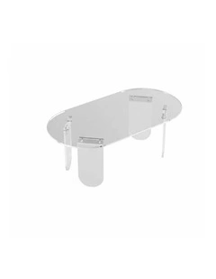 Transparent Oval Acrylic Coffee Table With Clear Design For Modern Open Living Spaces