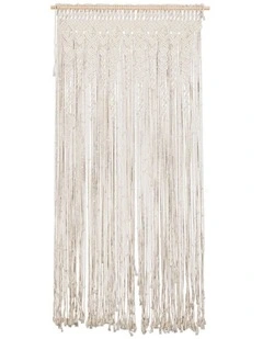 Beige Macrame Handwoven Door Curtain / Room Divider