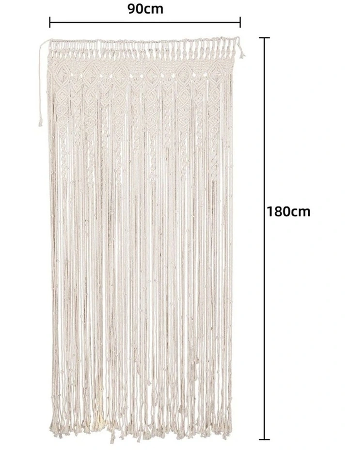 Beige Macrame Handwoven Door Curtain / Room Divider image 7