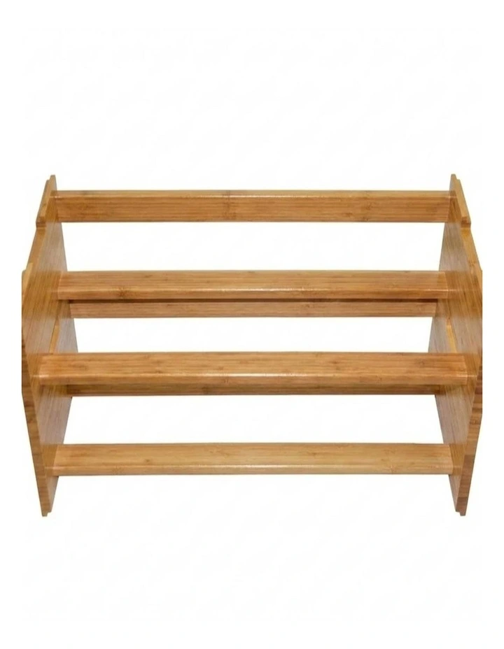 Natural Bamboo Shoe Rack Stackable Storage Shelf Organizer Durable Multi Layer Stand image 1