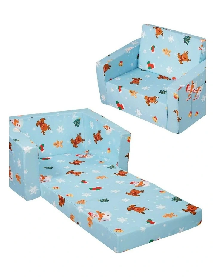 Pink Kids Couch Foldable Chair For Reading, Napping, And Play image 1