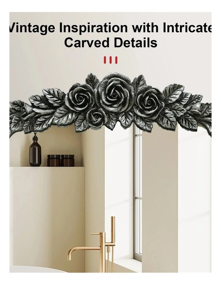 Brass Gold Arched Baroque Mirror Cabinet With Hidden Storage For Elegant Bathroom Spaces image 5