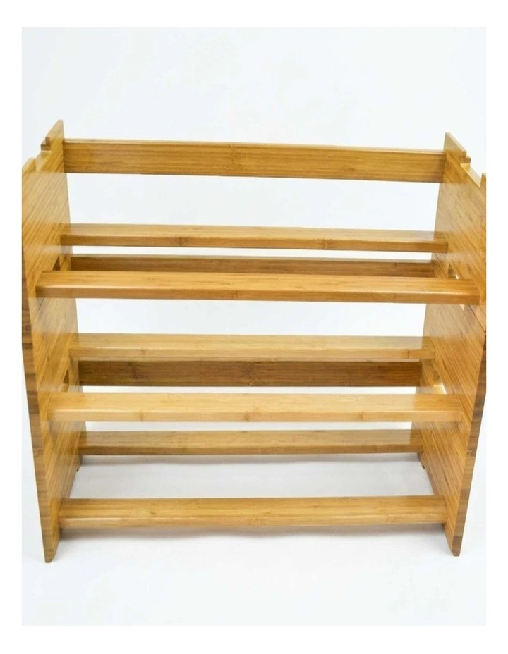 Natural Bamboo Shoe Rack Multi Layer Stackable Organizer Storage Shelf Home Use image 1