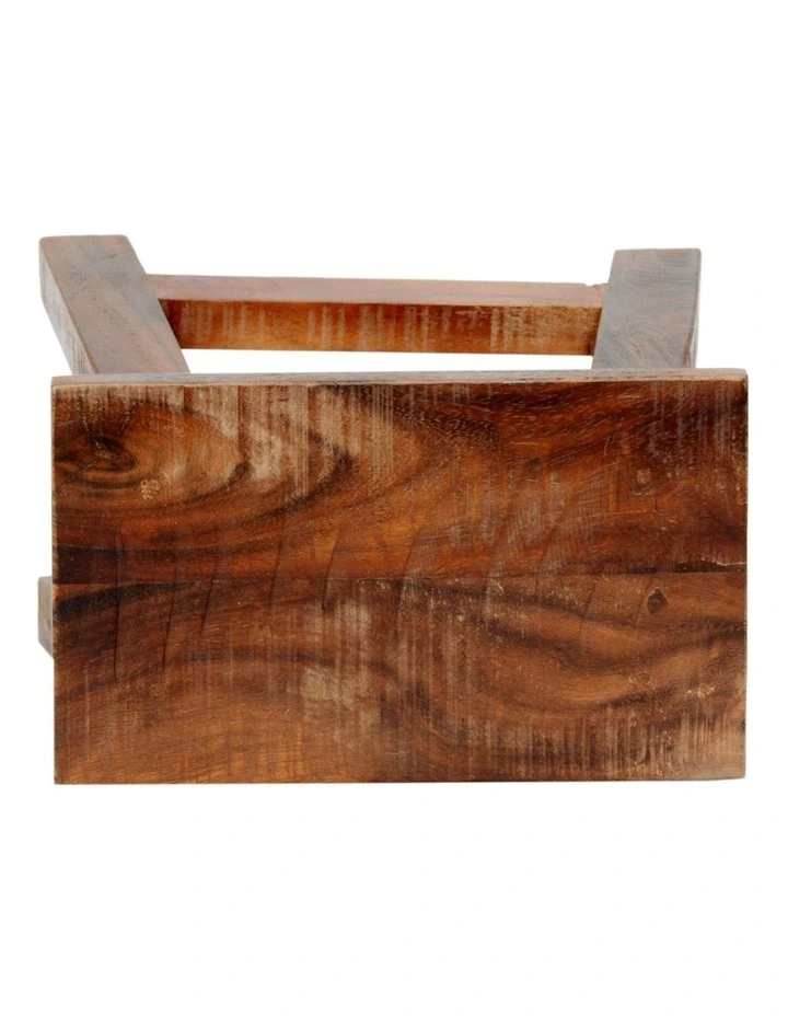 Fab Habitat Apurva Wood Accent Stool in Natural image 3
