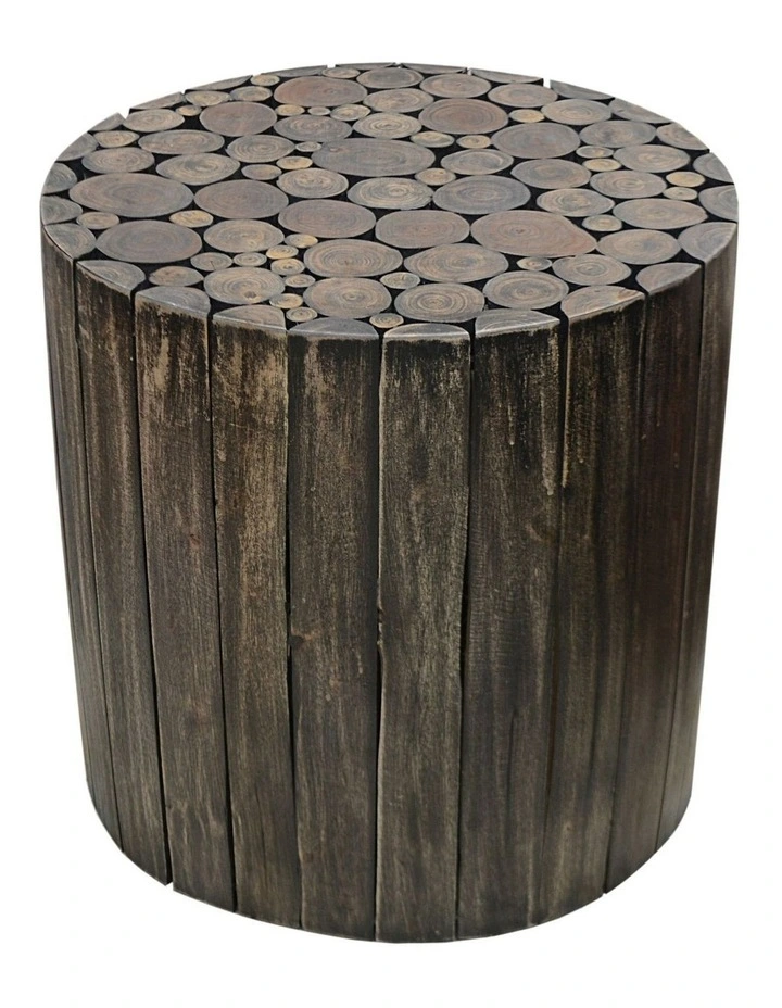 Fab Habitat Musca Round Wooden Side Table in Black image 1