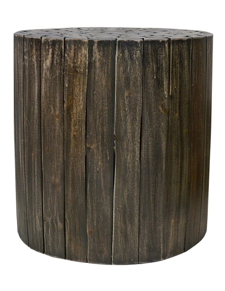 Fab Habitat Musca Round Wooden Side Table in Black image 2