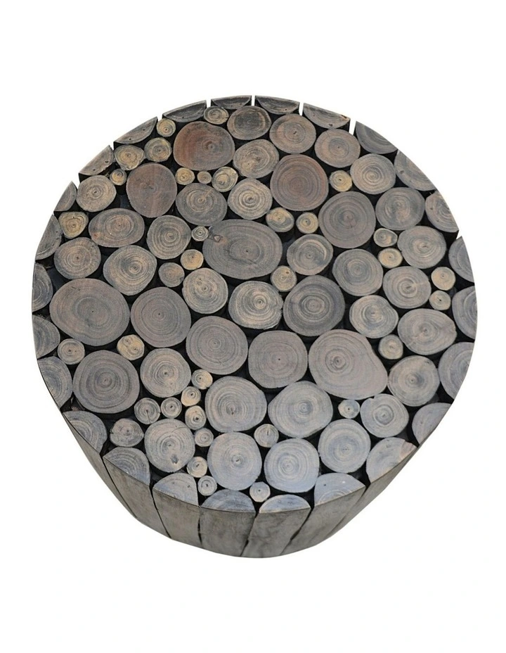 Fab Habitat Musca Round Wooden Side Table in Black image 3