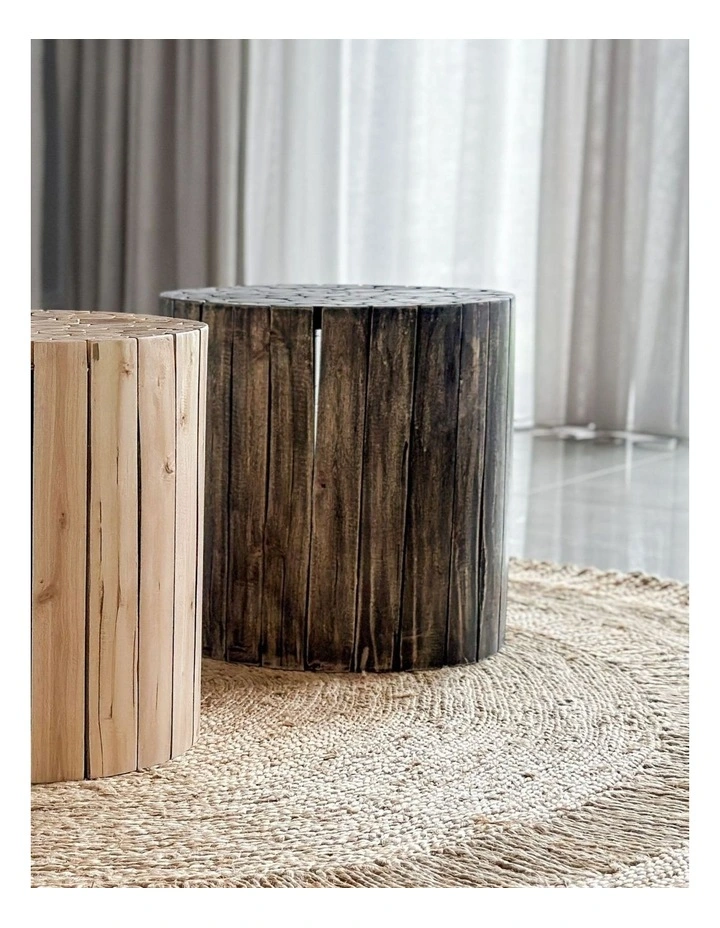 Fab Habitat Musca Round Wooden Side Table in Black image 4