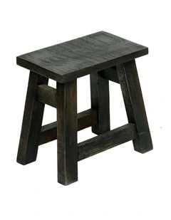 Fab Habitat Apurva Wood Accent Stool in Black