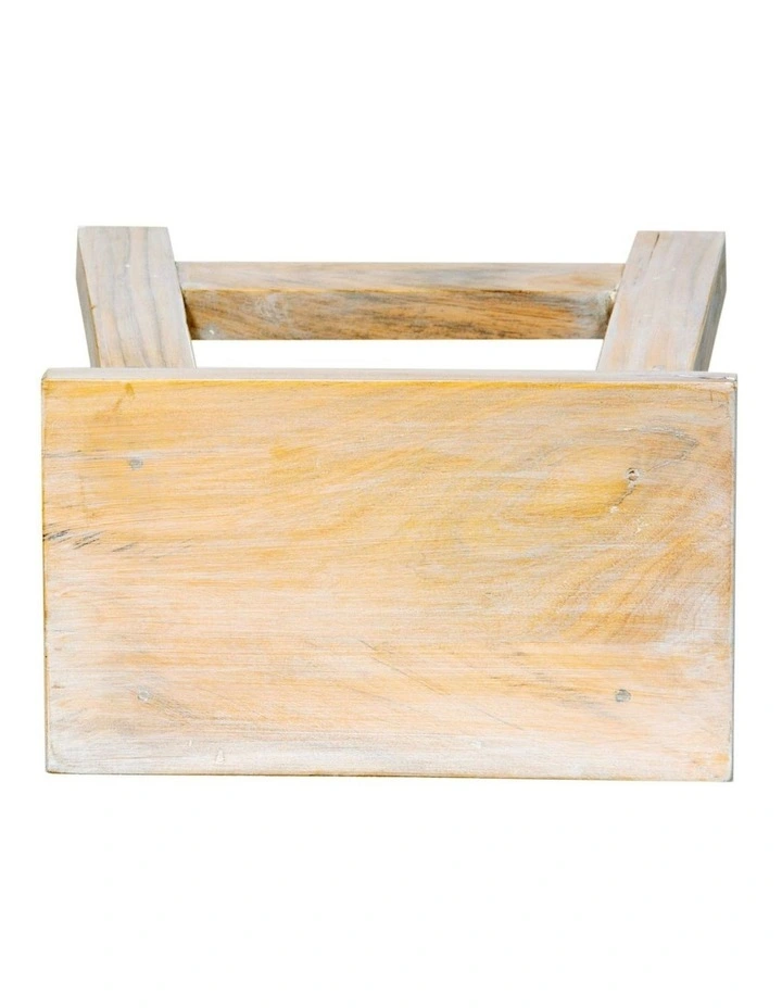 Fab Habitat Apurva Wood Accent Stool in White image 3