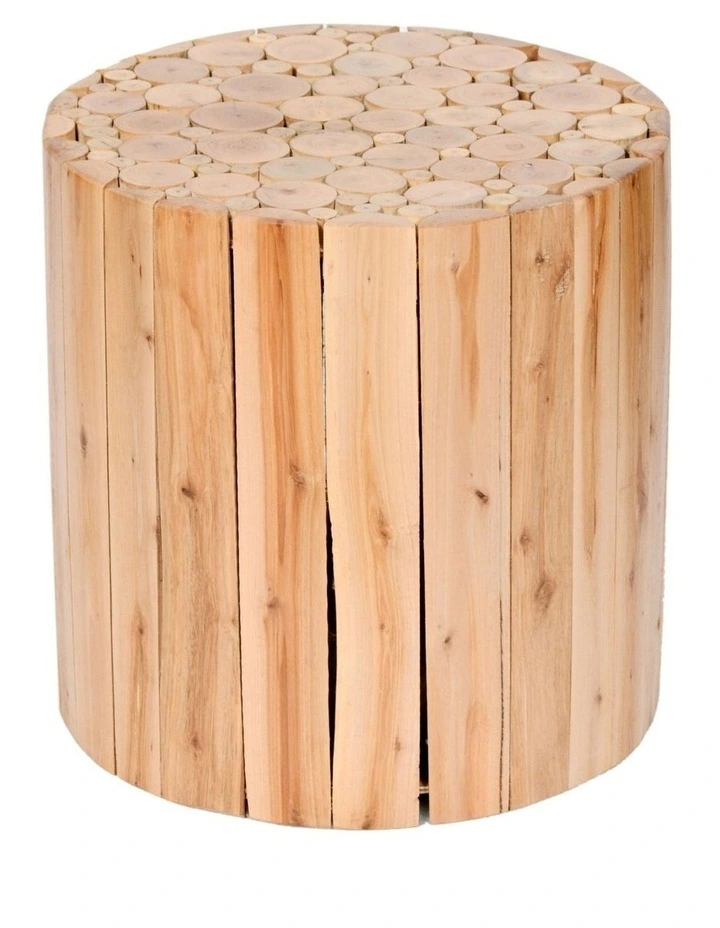 Fab Habitat Musca Round Wooden Side Table in Natural image 1